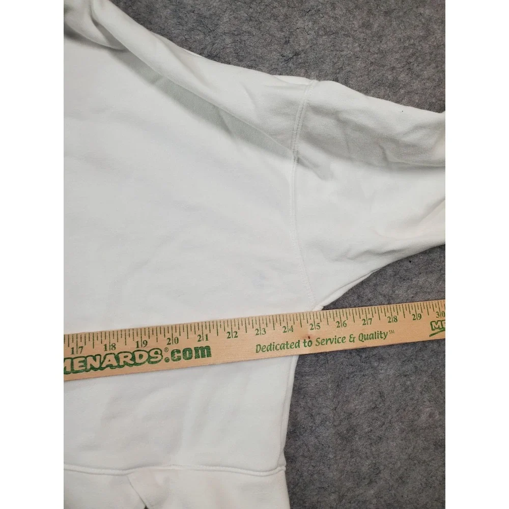 Nike Sportswear Club Fleece Hoodie Womens Sz Medium White Drawstring Gym Workout